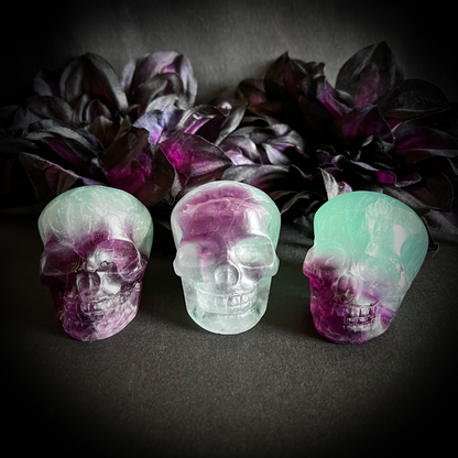 Watermelon Fluorite Skull