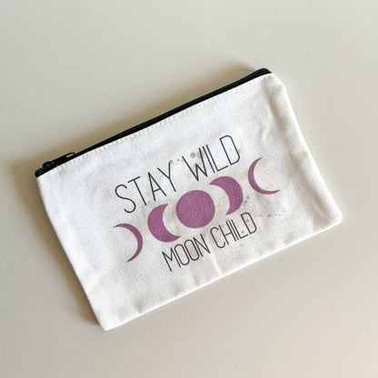 Stay Wild Moon Child Canvas Pouch