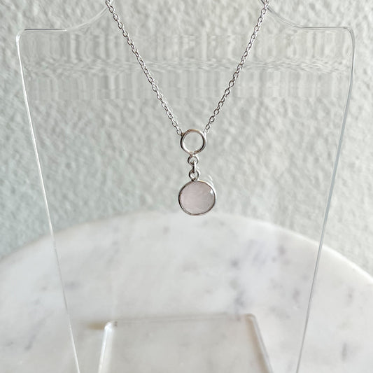 Faceted Rose Quartz Necklace