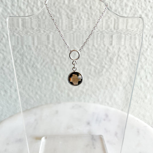 Faceted Smoky Quartz Necklace