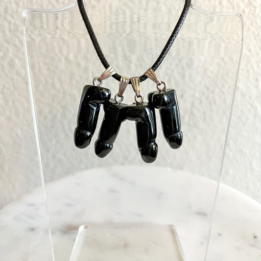 Black Obsidian Peen Necklace