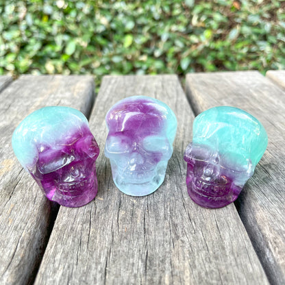 Watermelon Fluorite Skull