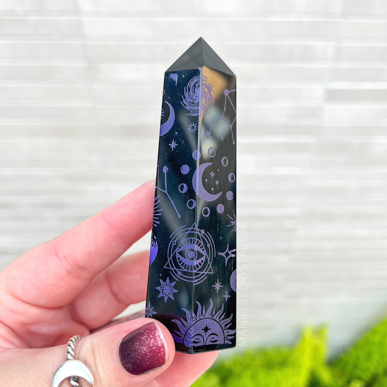 Etched Obsidian Tower - Purple