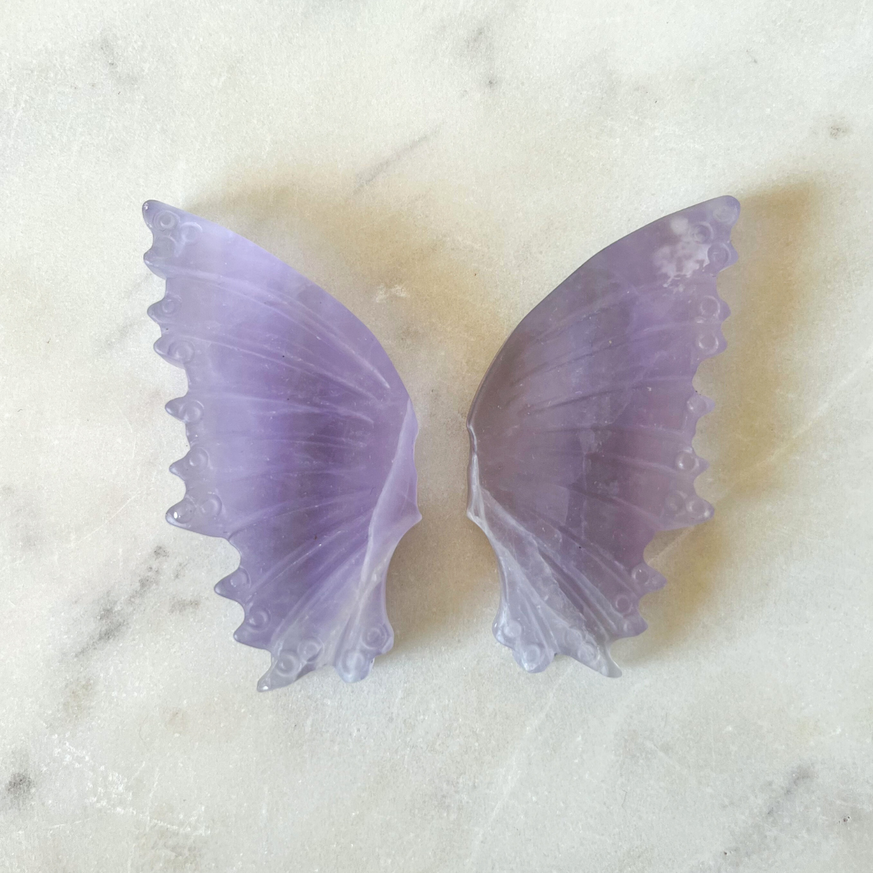 Small Fluorite Butterfly Wings + Stand - A