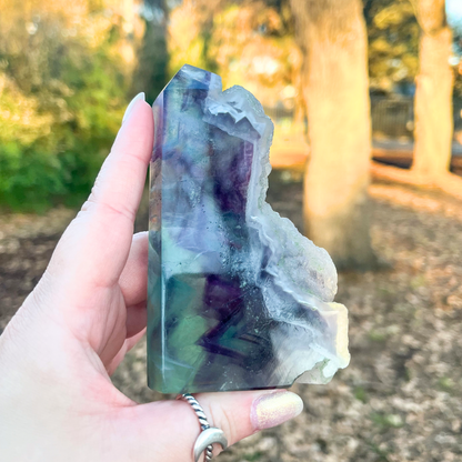 1/2 Polished Fluorite Tower - A