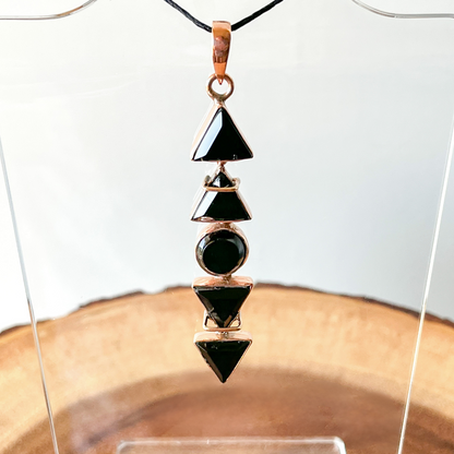 Obsidian + Copper Elements Pendant