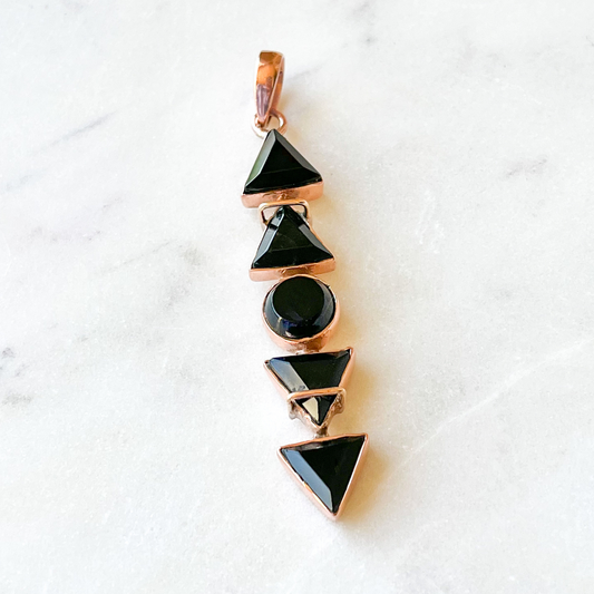 Obsidian + Copper Elements Pendant